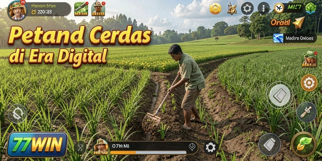 Screenshot gameplay 77WIN yang menunjukkan keindahan pertanian digital.