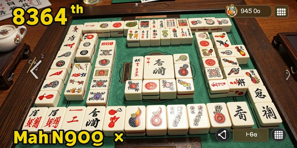 Screenshot utama 8364 menampilkan gameplay Mahjong yang menarik dan interaktif.