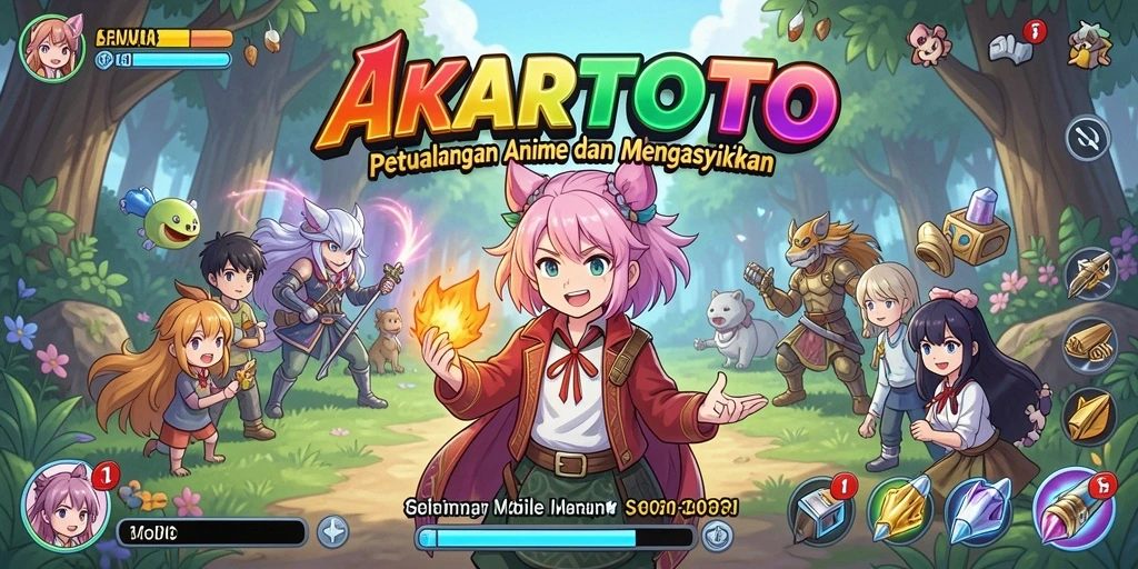 Tampilan gameplay penuh aksi di dunia Anime yang menakjubkan.