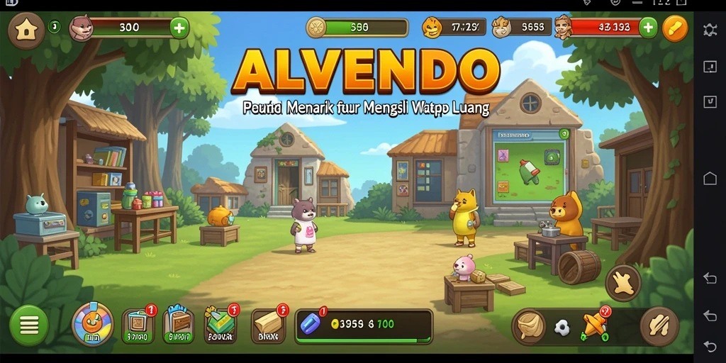 Screenshot gameplay ALVENDO menampilkan kemajuan karakter dalam game Idle.