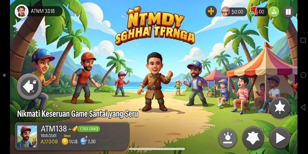 Screenshot gameplay ATM138 menampilkan keseruan permainan casual yang sederhana.