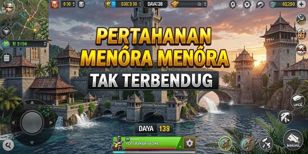 Tampilan menarik dari gameplay Tower Defense yang menegangkan.