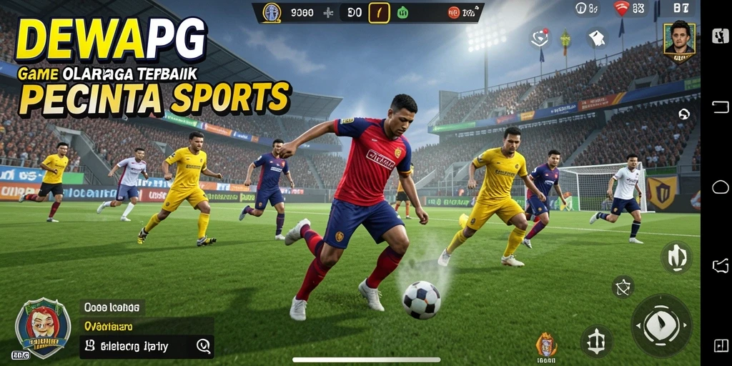 Tampilan gameplay DEWAPG saat pertandingan olahraga berlangsung.