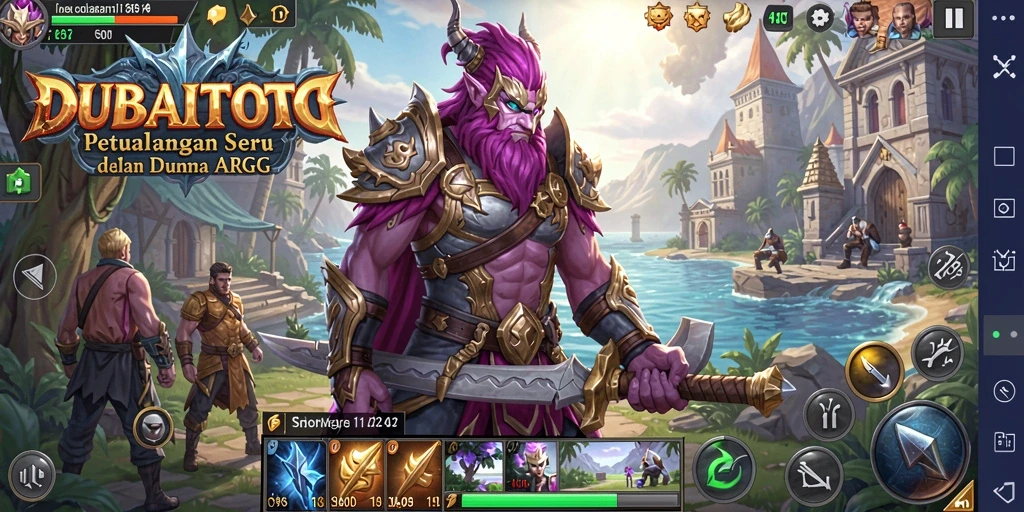 Tampilan gameplay DUBAITOTO yang menangkan pertempuran epik.