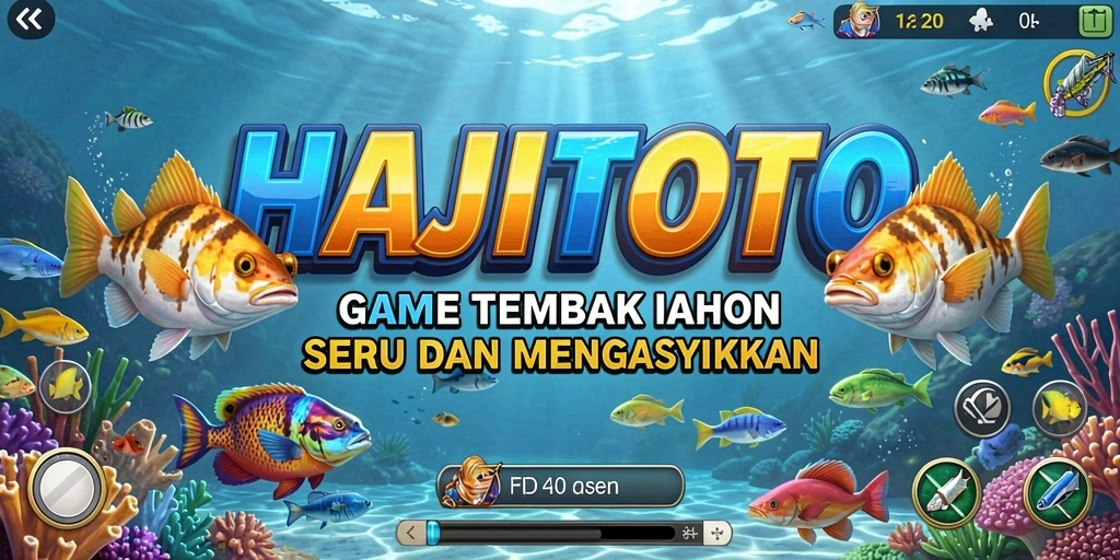 Gameplay seru HAJITOTO dengan aksi menembak ikan.