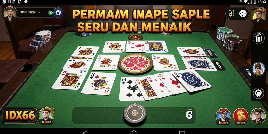 Tampilan gameplay seru dalam permainan Gaple IDX66 yang penuh interaksi.