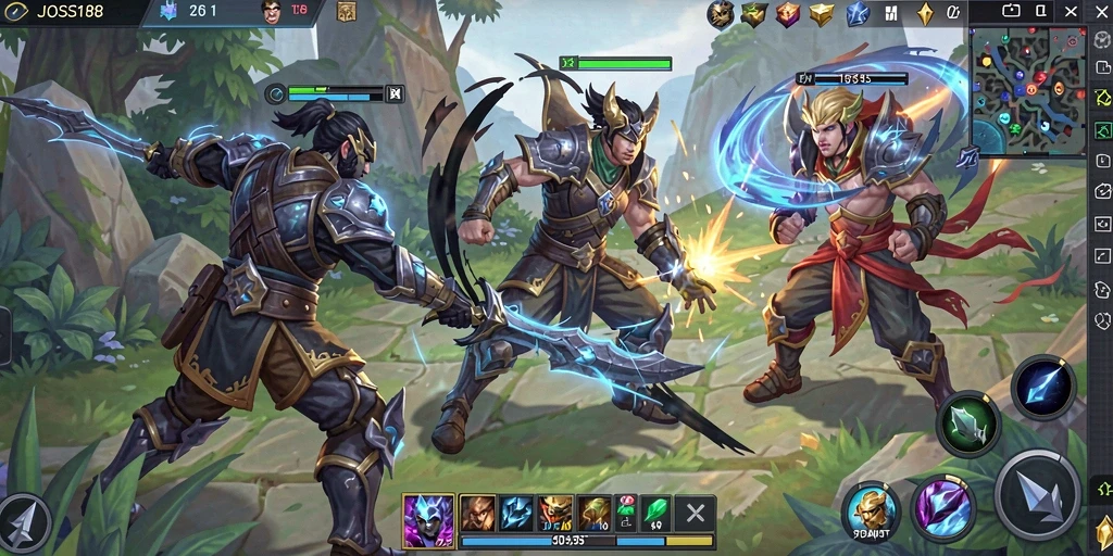 Tampilan gameplay seru di JOSS188 dengan aksi bertarung intens.
