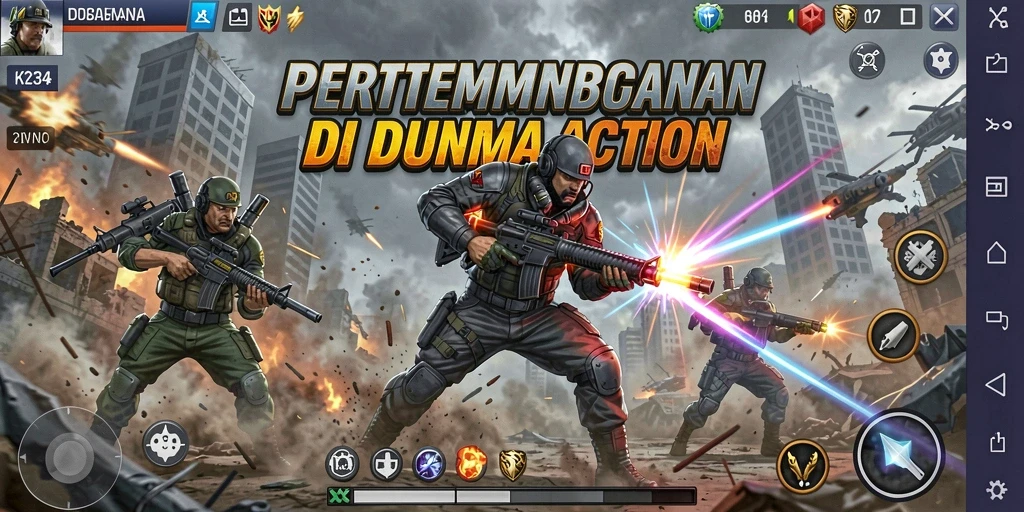 Screenshot K234 menampilkan aksi seru dalam pertempuran mendebarkan.