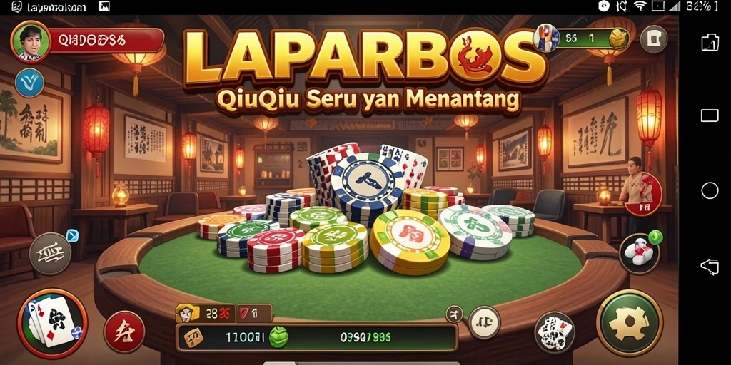 Screenshot utama LAPARBOS menampilkan gameplay QiuQiu yang menarik.