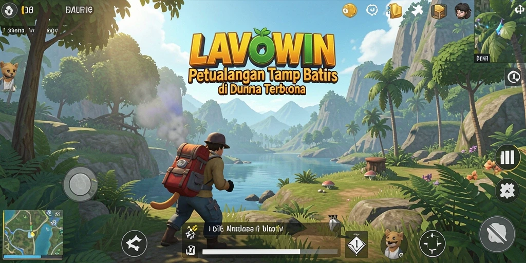 Screenshot gameplay menunjukkan petualangan seru di dunia terbuka.