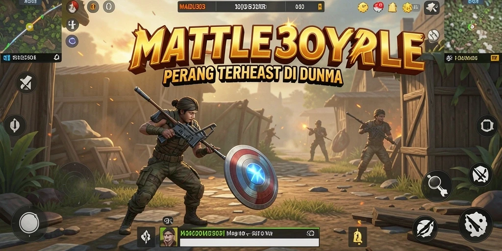 Gameplay seru dari MADU303 yang menampilkan aksi Battle Royale.