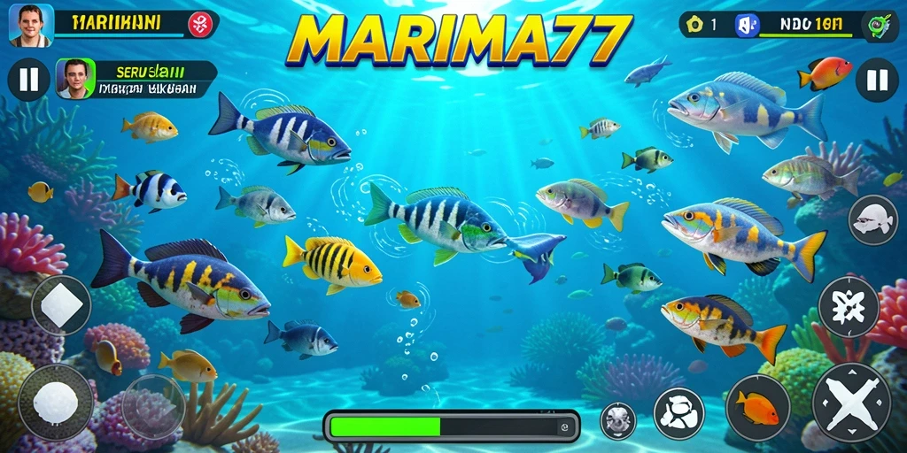 Tampilan gameplay menarik dari MARIMA77 yang menggiurkan.