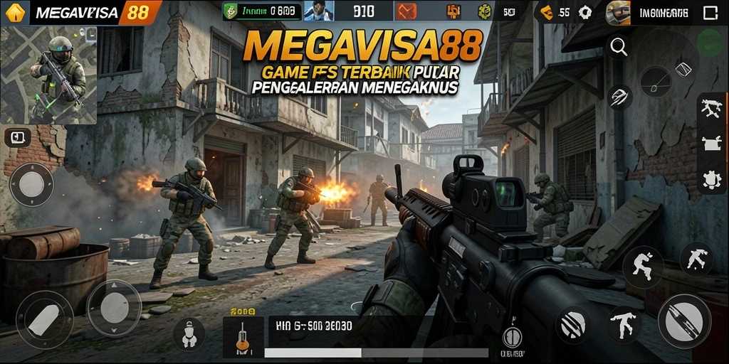 Tangkapan layar gameplay MEGAVISA88 menampilkan aksi tembak-menembak yang mendebarkan.