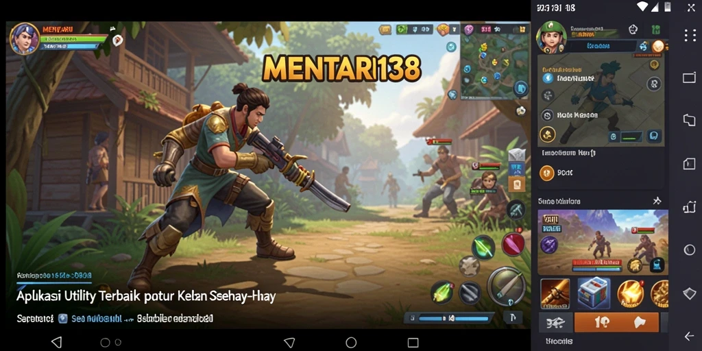 Screenshot MENTARI138 menampilkan antarmuka aplikasi Utility yang intuitif dan efisien.