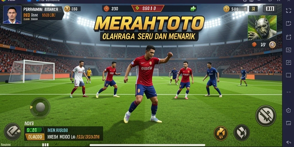 Tampilan gameplay menarik di MERAHTOTO yang penuh aksi olahraga.