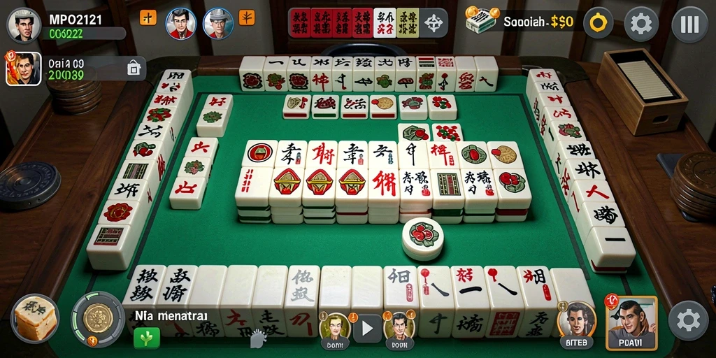 Tampilan gameplay seru dari MPO2121 yang penuh tantangan Mahjong.
