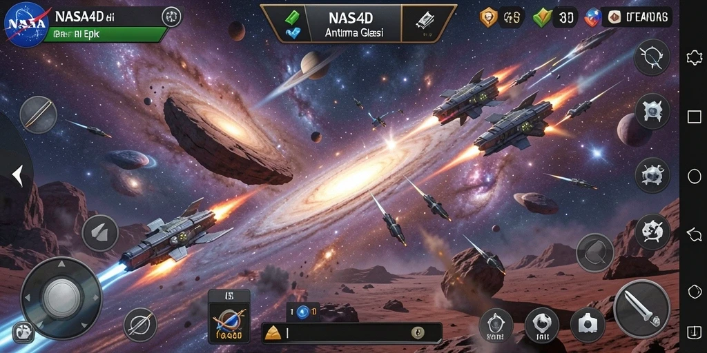 Tampilan gameplay NASA4D yang memikat dalam pertarungan intergalaksi.
