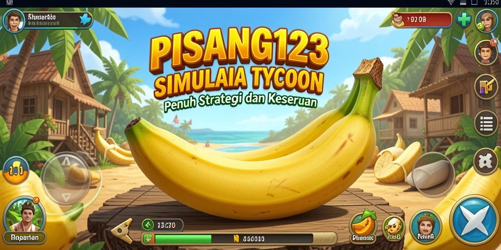 Gameplay PISANG123 yang seru dan menantang dalam mengelola bisnis pisang.