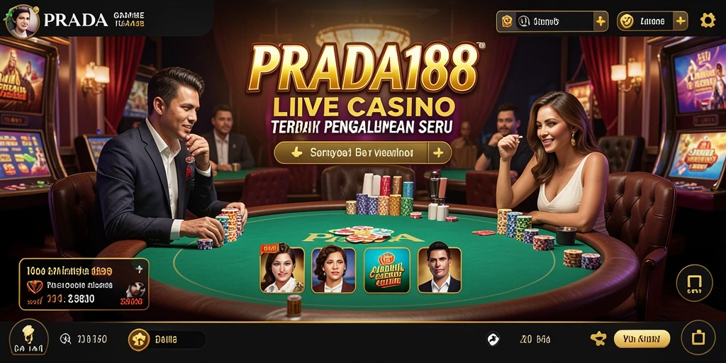 Tampilan gameplay Live Casino yang menegangkan dan interaktif di PRADA188.