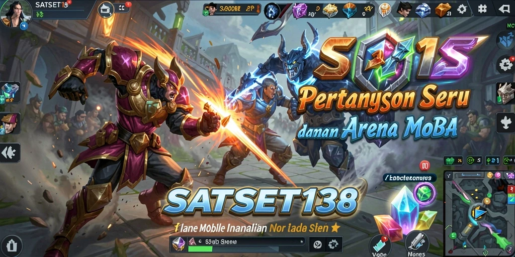 Gameplay mendebarkan di arena MOBA SATSET138.
