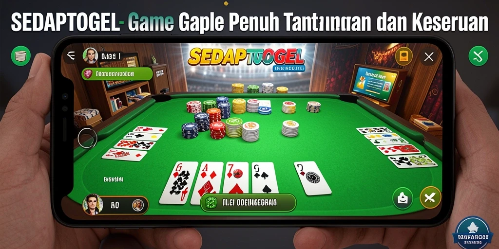 Screenshot SEDAPTOGEL menampilkan gameplay seru permainan Gaple.