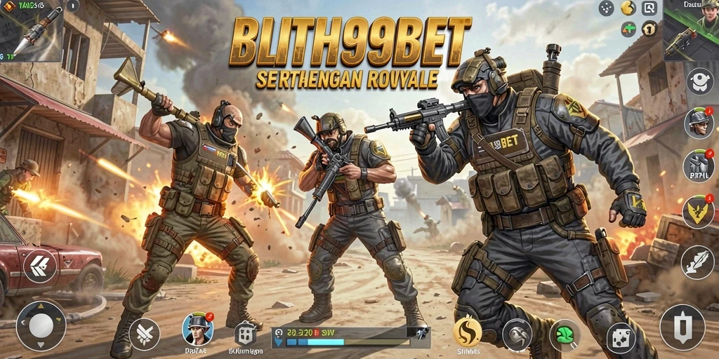 Gameplay seru SLOT99BET dalam pertempuran Battle Royale.