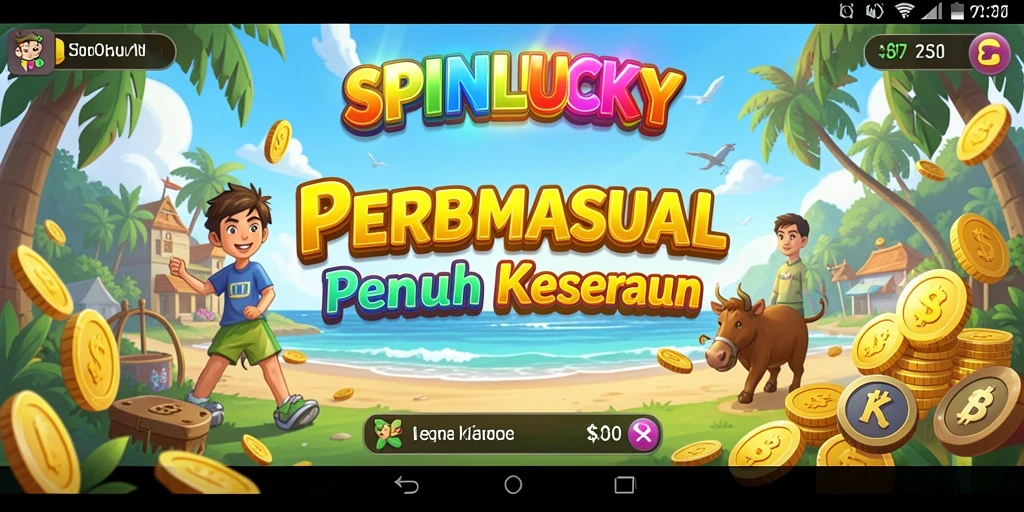 Tampilan gameplay SPINLUCKY yang menarik dan penuh warna.
