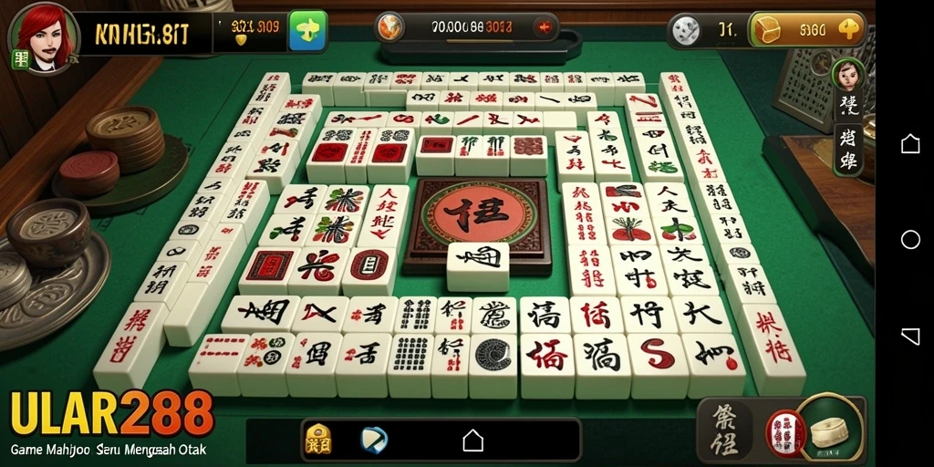 Tampilan utuh dari gameplay ULAR288 yang penuh tantangan Mahjong.
