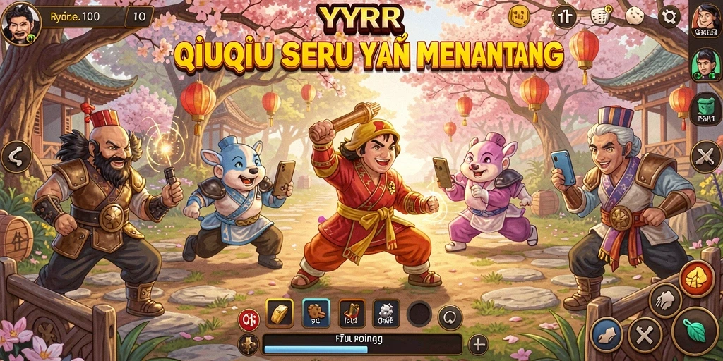 Tampilan permainan QiuQiu yang seru di YYRR.